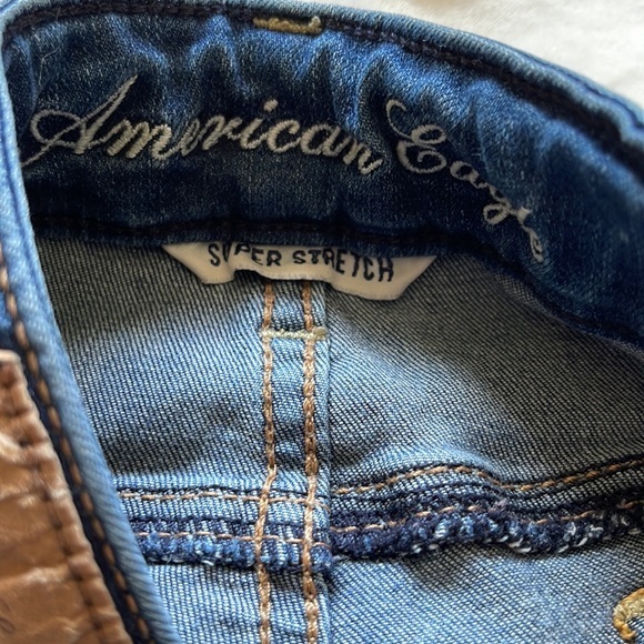 American Eagle Dark Blue Jeans Skinny size 2 Long - Picture 6 of 7